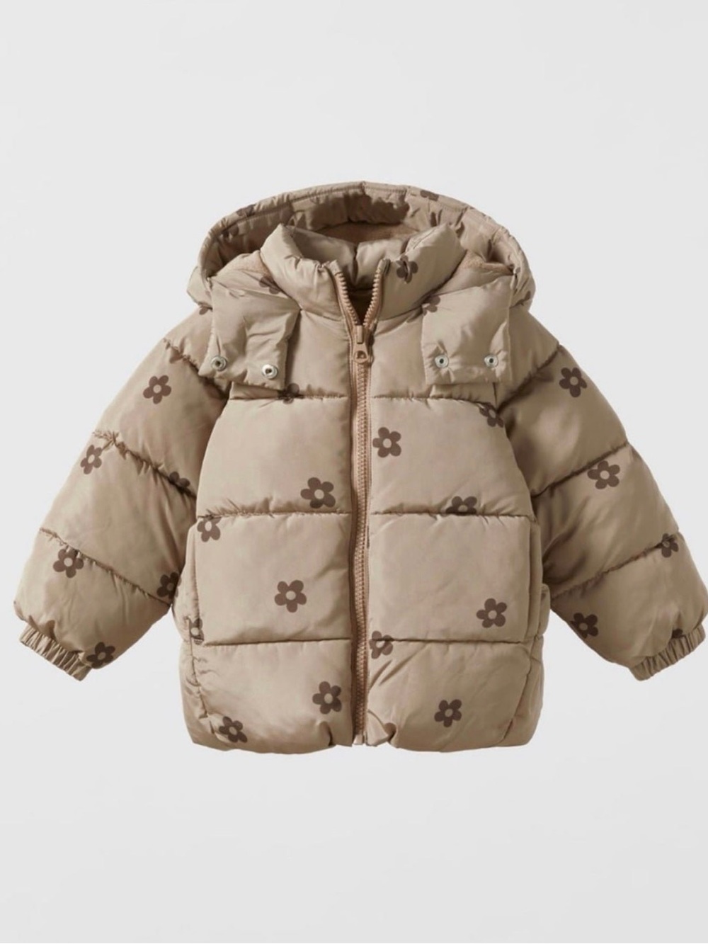 ZARA Kids Puffer Jacket with Floral Print. Rare. Sz.2-3 years.